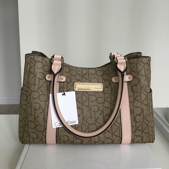 Calvin Klein Light brown/pink CK logo handbag - Picture 7 of 8